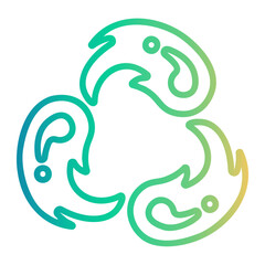 smoke Line Gradient Icon