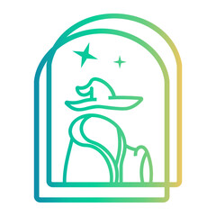 cloak Line Gradient Icon