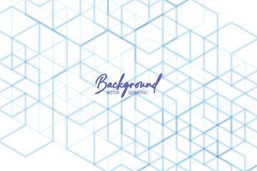 Hexagons abstract background with geometric shapes Vector Template