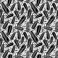 Abstract feathers seamless pattern for wrapping paper and fabrics and linens