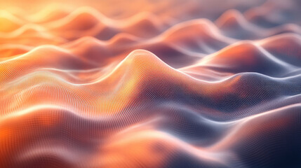 stunning abstract representation of flowing waves, showcasing smooth curves and gradients in warm colors. visual evokes sense of calm and tranquility