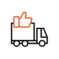 Obraz premium Truck icon symbol vector illustration 