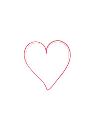 red heart isolated on white