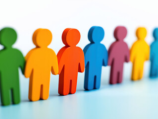 A Conceptual Photo Of A Human Figure Icon Standing Out In The Middle, Symbolising Recruitment Or Talent Selection, Representing Of Finding The Right Person In HR, We Are Hiring And Job Vacancy Concept