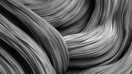 Abstract monochrome flowing lines texture.