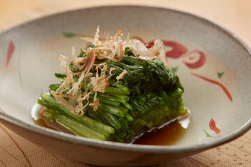 京の小料理屋定番 壬生菜おひたし