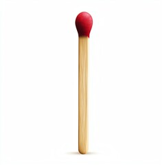 A close-up of a single matchstick with a striking red head, symbolizing ignition and potential.
