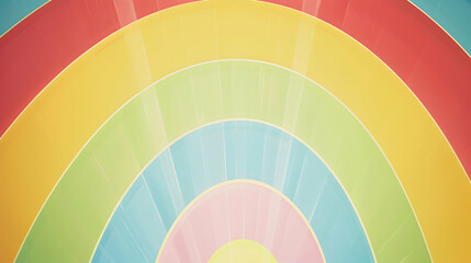 Fototapeta premium A colorful rainbow arching across a bright background, symbolizing hope and diversity.