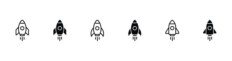 Rocket icon. Rocket launched icon vector.