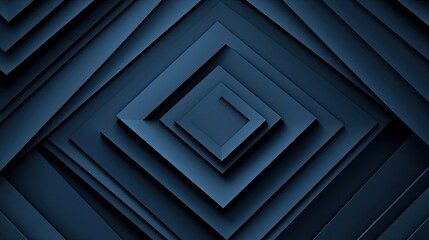 Obraz premium Abstract Geometric Pattern of Interlocking Dark Blue Squares