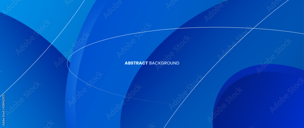 Poster blue abstract background with 3d abstract geometry objects. vector template for digital lux business