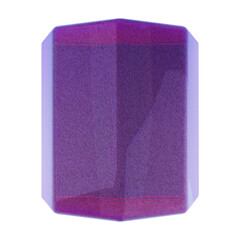 3d geometric glass purple color