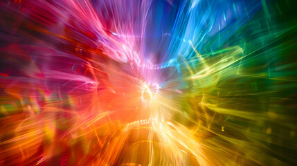 Fototapeta premium Abstract Background with Rainbow Light Streaks