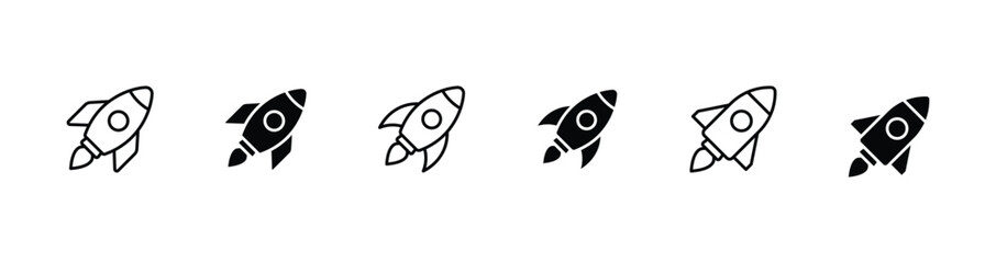 Rocket icon. Rocket launched icon vector.