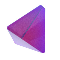 3d geometric glass purple color