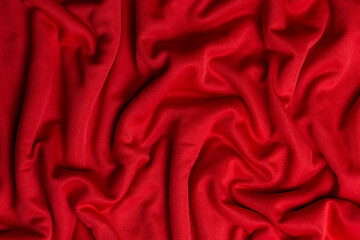 red color abstract for background. silk fabric cloth for wallpaper