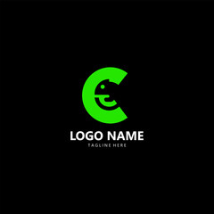 letter C chameleon logo design vector © Ibnu