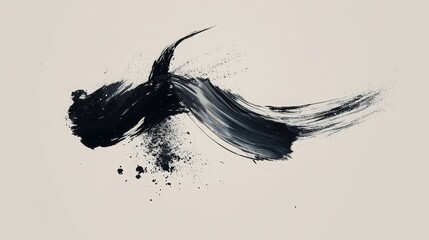 Modern Japanese Calligraphy Illustration Piece