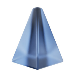 3d geometric glass soft blue color