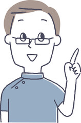 説明をする男性医師