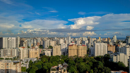 city skyline. Santo Domingo in the Dominican Republic 