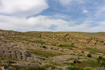 View near Uplistsikhe Georgia