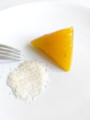 Kwecang a yellow sticky rice and white sugar