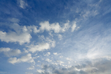 青空に浮かぶ雲の層