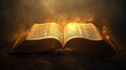 Ancient Book with Glowing Light