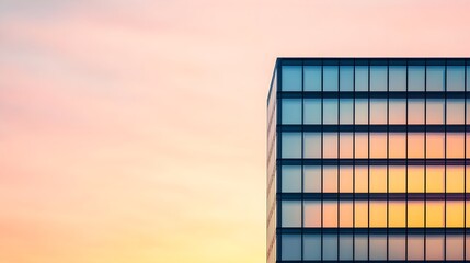 Glass Building Sunset Reflection