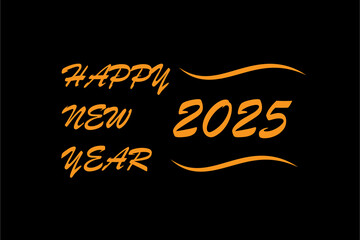 Happy new year 2025 template flat illustration