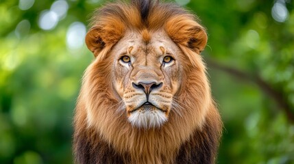 Fototapeta premium Majestic African Lion Portrait Wildlife Photography King of the Jungle