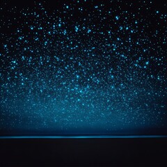 Naklejka premium Abstract blue glitter background with a horizon line.