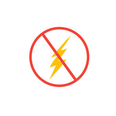 Obraz premium no electrical icon