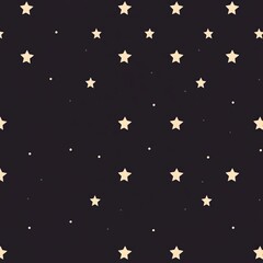 Fototapeta premium Seamless pattern of white stars on a dark background.