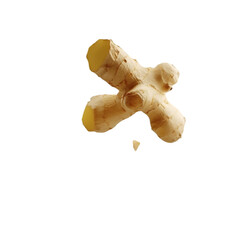 Fresh ginger PNG cutout isolated on transparent and white background. fresh ginger, ginger PNG cutout, ginger transparent background, raw ginger root, ginger isolated, organic ginger, ginger closeup,