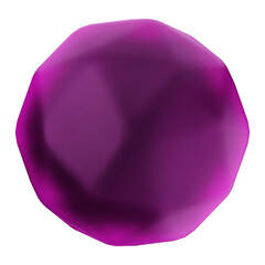 3d geometric glass purple color