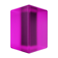 3d geometric glass purple color