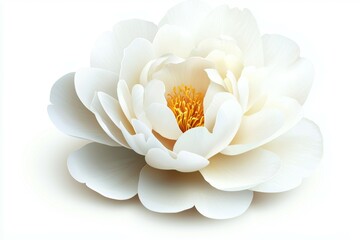 A white flower with a yellow center