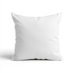 mockup soft, plush white pillow cushion on clean white background, perfect for home decor or comfort. Ideal for adding cozy touch to any space.