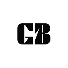 GB monogram logo design letter text name symbol monochrome logotype alphabet character simple logo