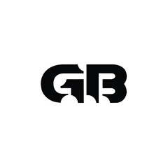 GB monogram logo design letter text name symbol monochrome logotype alphabet character simple logo