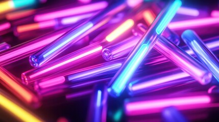 Neon Lights Abstract Background