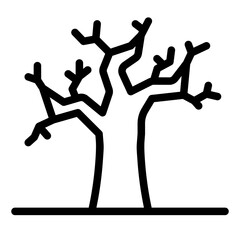 Dying tree illustrating deforestation and climate crisis