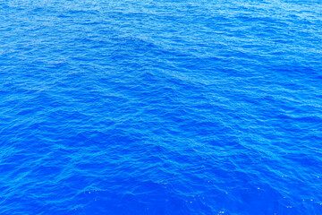 The water is blue and calm