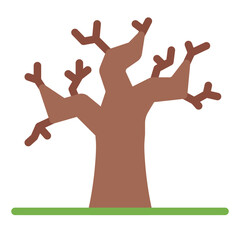 Fototapeta premium Dying tree illustrating deforestation and climate crisis