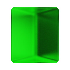 3d geometric glass green color