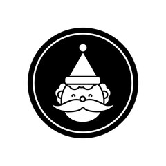 A black and white icon of a Christmas
