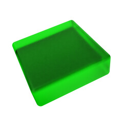 3d geometric glass green color