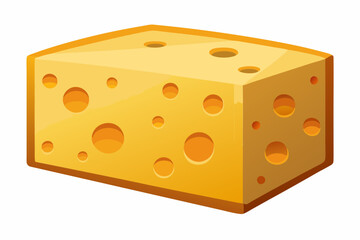 Double Gloucester firm crumbly cheese isolated white background